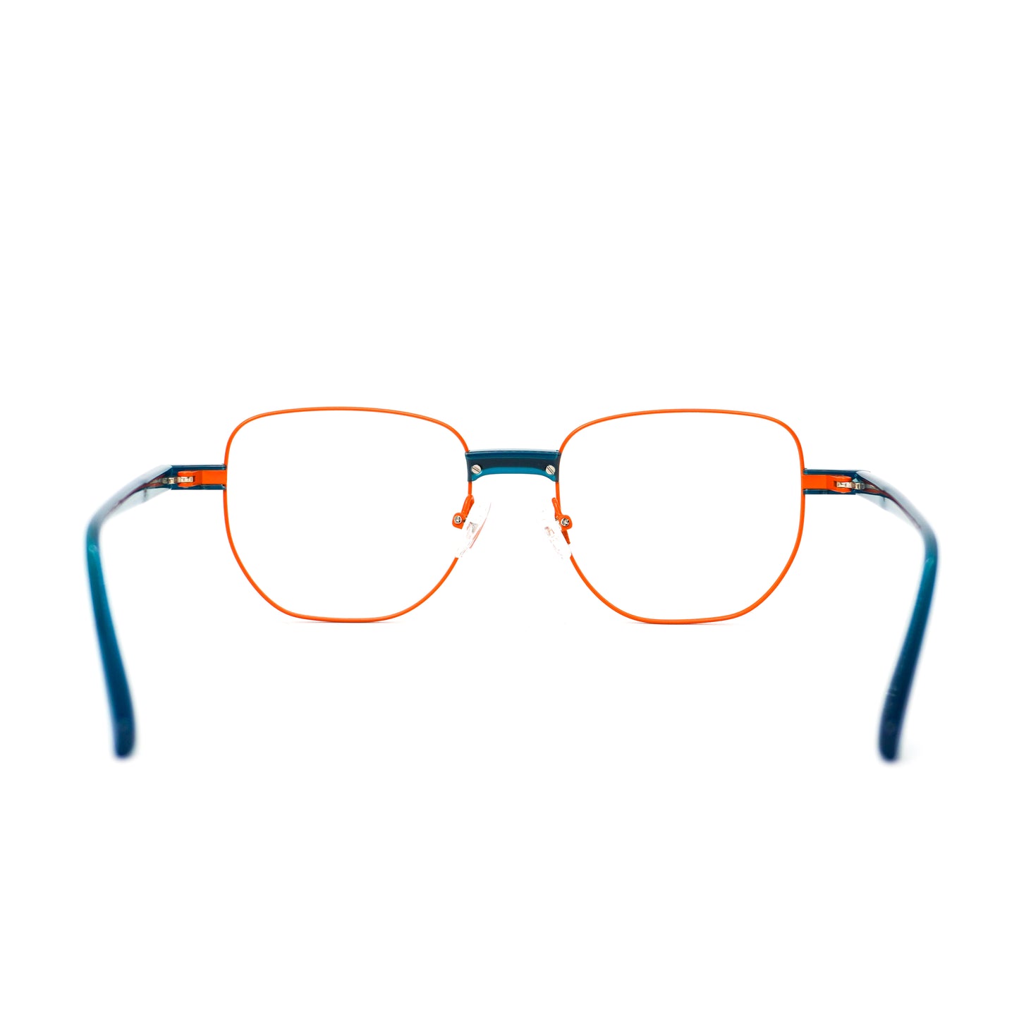 Gafas para formular delgadas con diseño clásico, color azul con naranja.