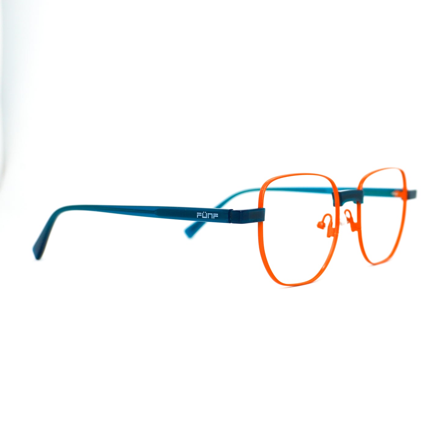 Gafas para formular delgadas con diseño clásico, color azul con naranja.