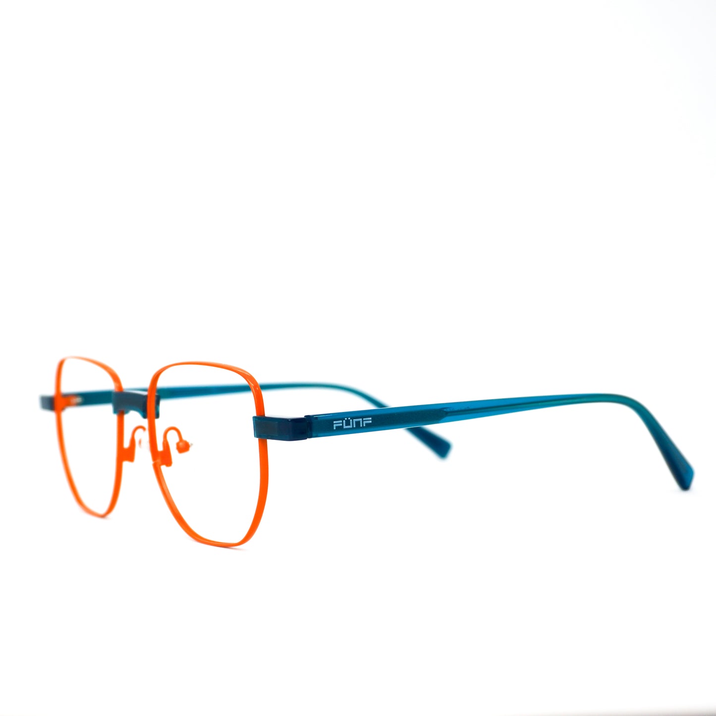 Gafas para formular delgadas con diseño clásico, color azul con naranja.