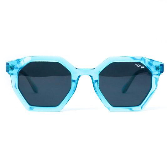 Gafas de Sol octagonales, color azul.