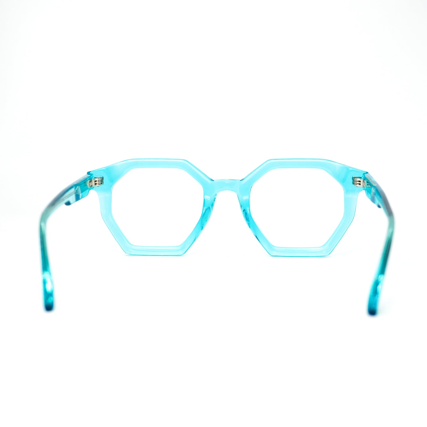 Gafas para formular octagonales, color azul.