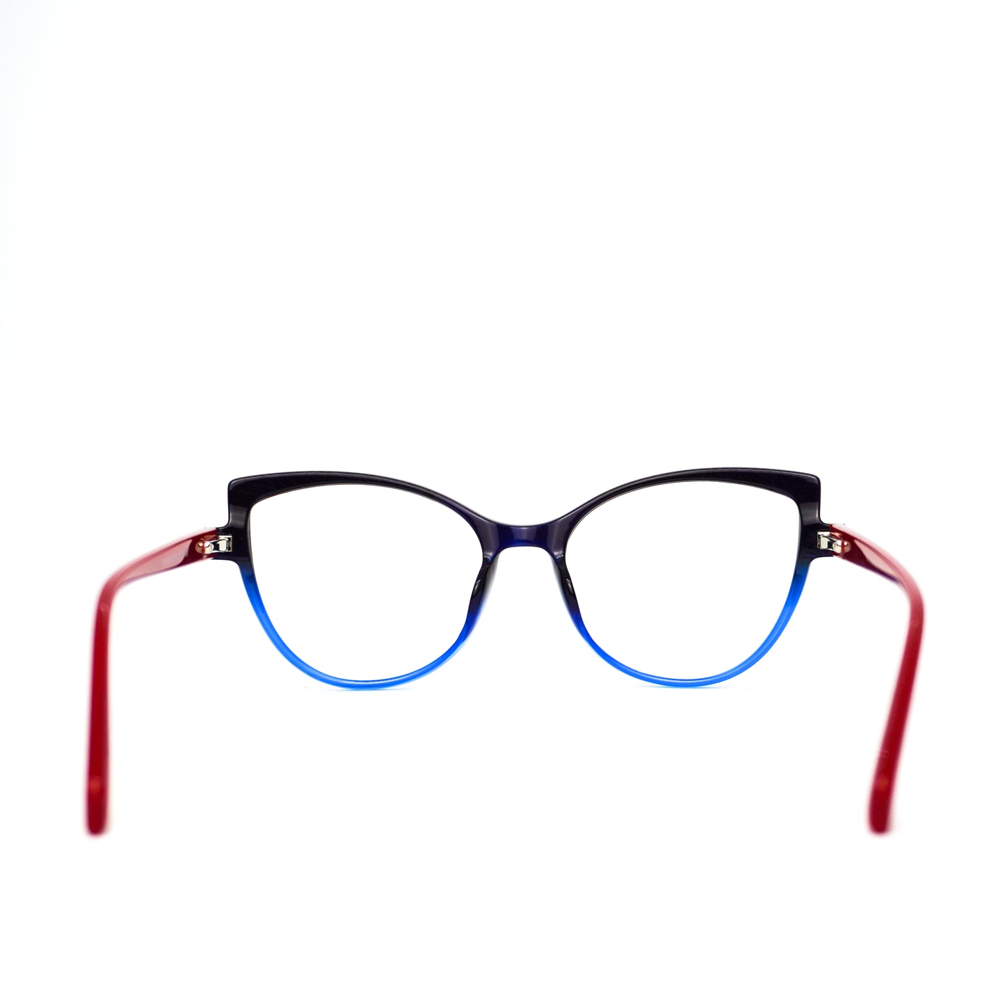 Gafas para formular, Eye Cat, color azul con rojo.