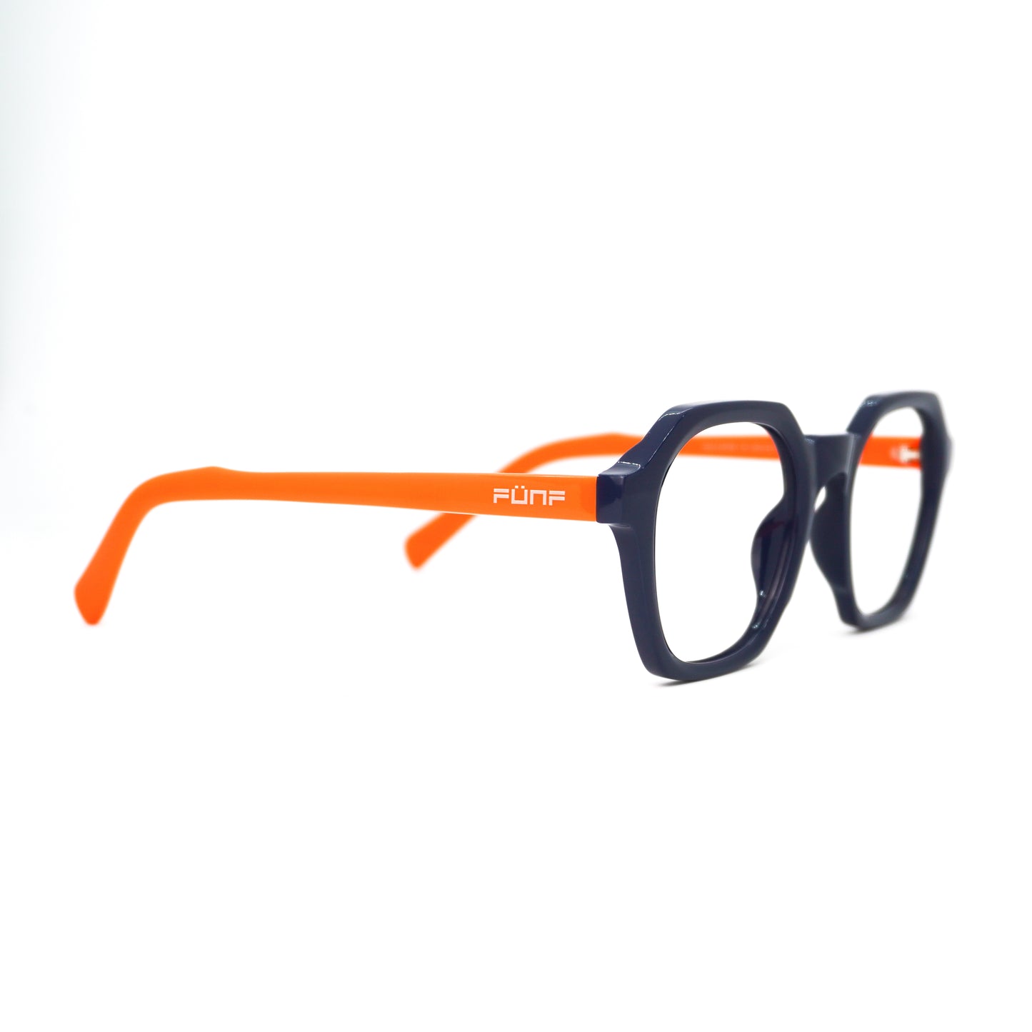 Gafas para formula, color azul oscuro con naranja.