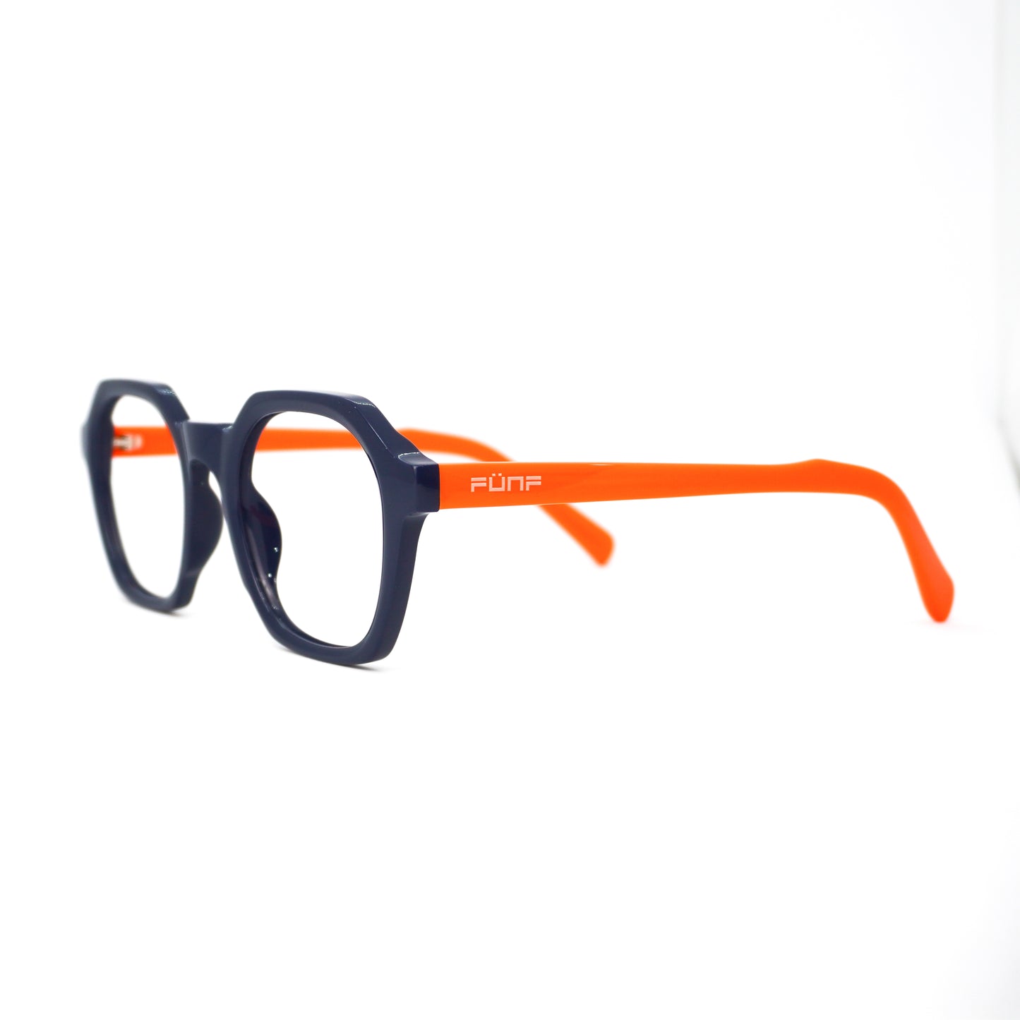 Gafas para formula, color azul oscuro con naranja.