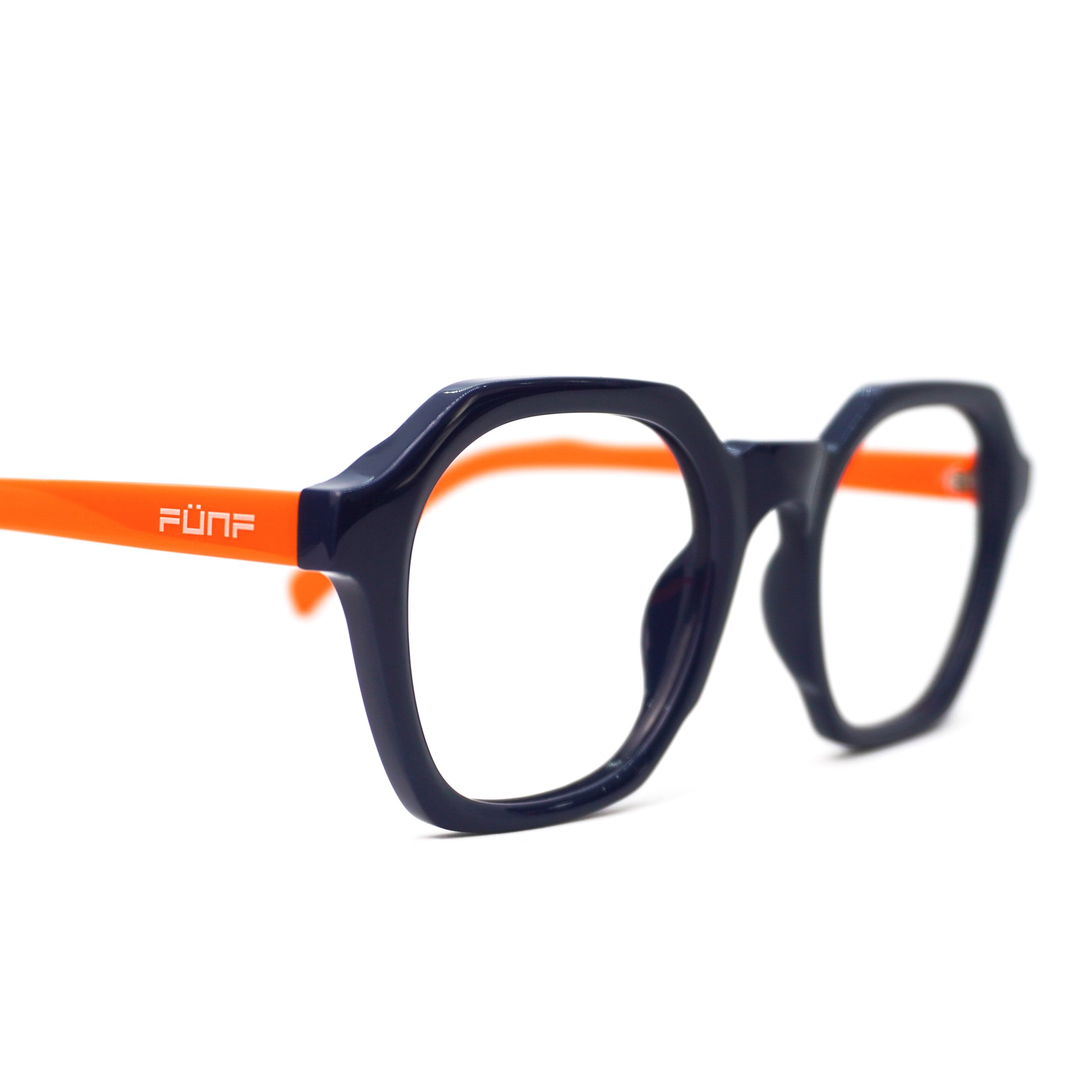 Gafas para formula, color azul oscuro con naranja.