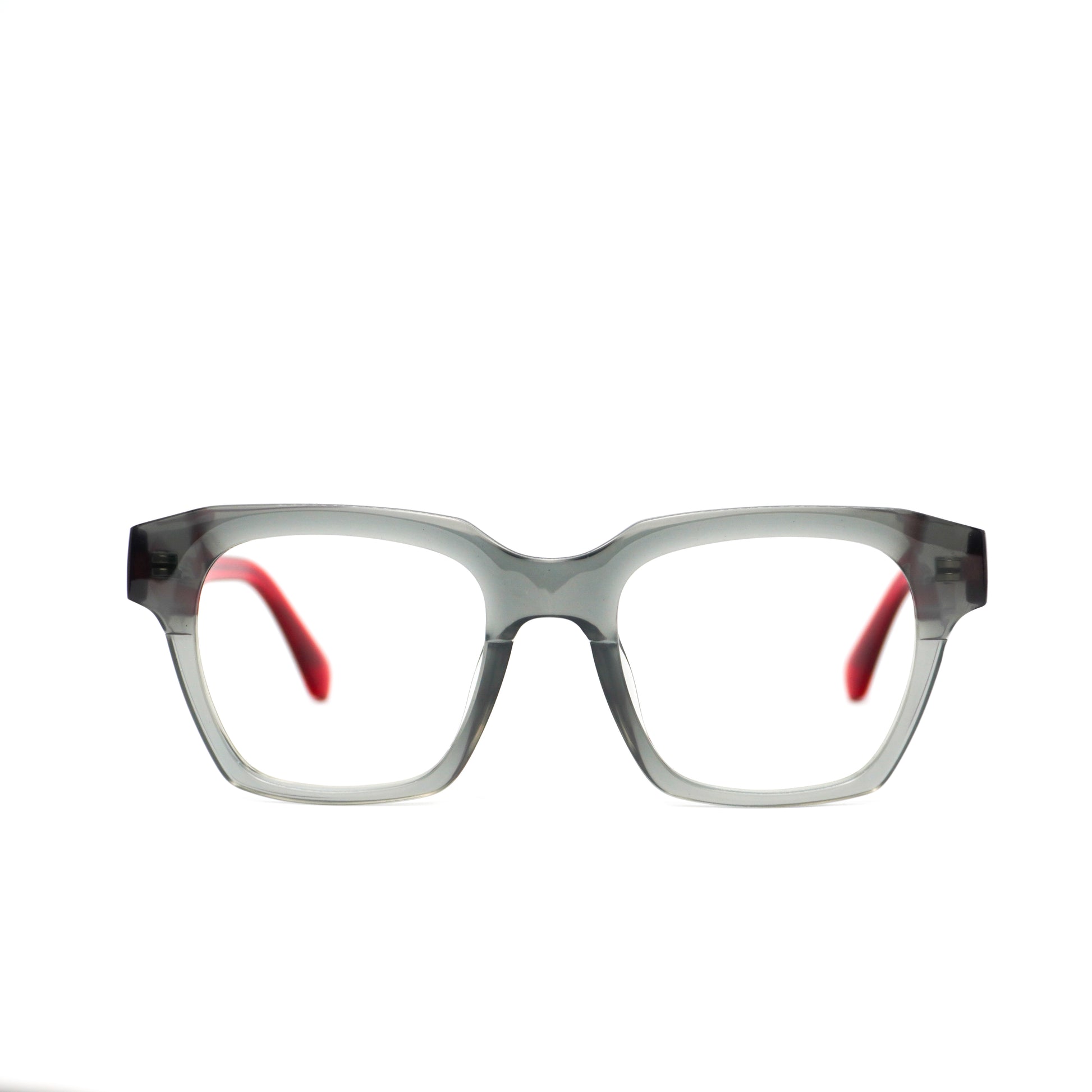 Gafas para formular, robustas, color gris con rojo