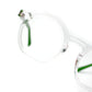 Gafas para formular redondas , color transparente con verde.