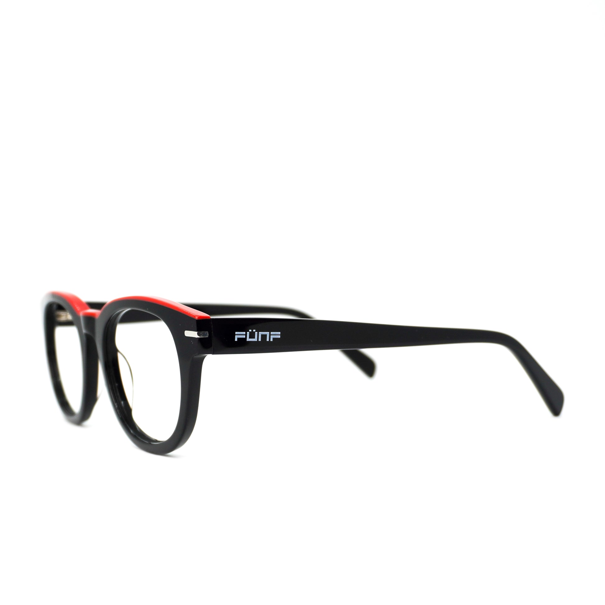 Gafas clásicas color negro con rojo 