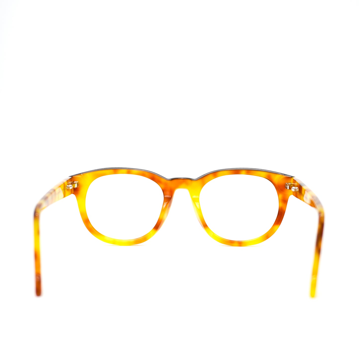 Gafas clásicas color amarillo animal print