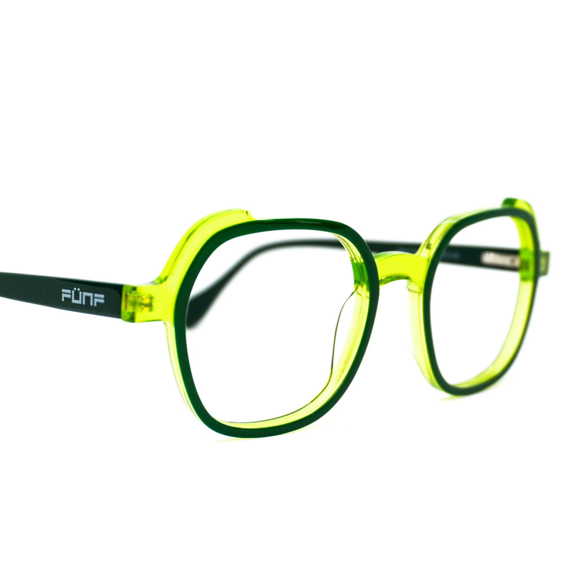 Gafas para Formular, cuadradas, color verde.