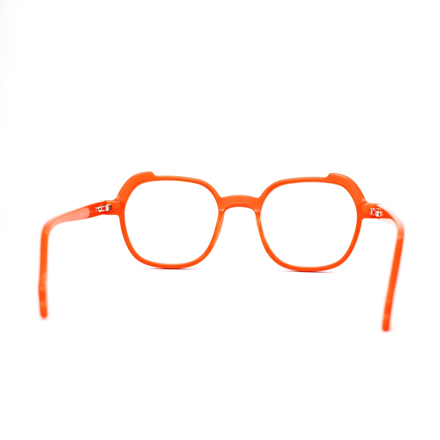 Gafas para Formular, cuadradas, color Gris con naranja.